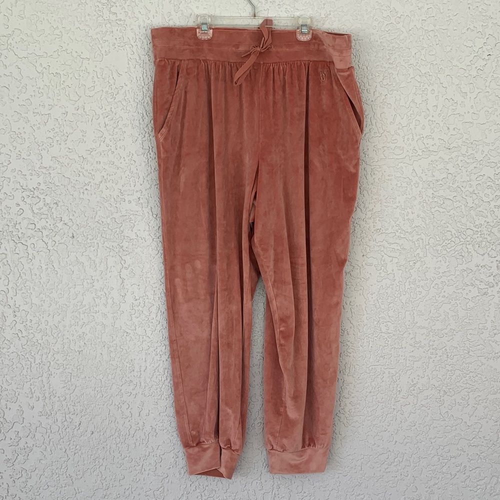 Victoria's Secret Velour Joggers in Dusty Rose size XL